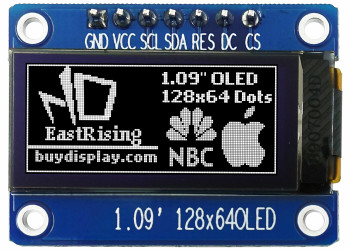 SPI White 1.09 inch OLED Display Module 64x128 Arduino,Raspberry Pi