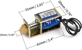 JF-S0837DL DC 12V 1A 15N Pull Push Open Frame Solenoid Electromagnet for Locks