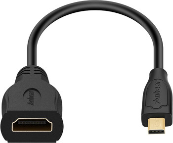 10cm Micro HDMI to HDMI Copper Clad Steel Cable