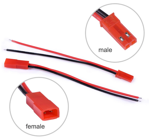 JST Connector 2Pin Plug (Male+Female)
