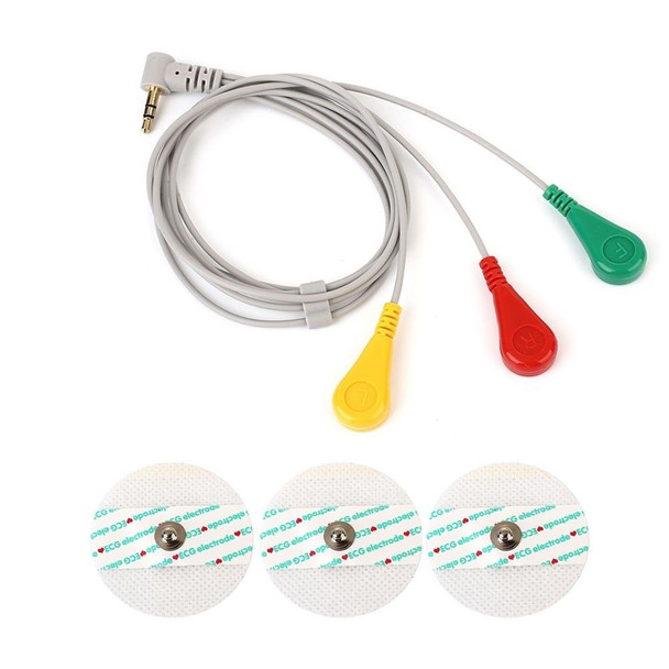 ECG/EKG/EMG Cable, W/3.5mm to 3 Electrode