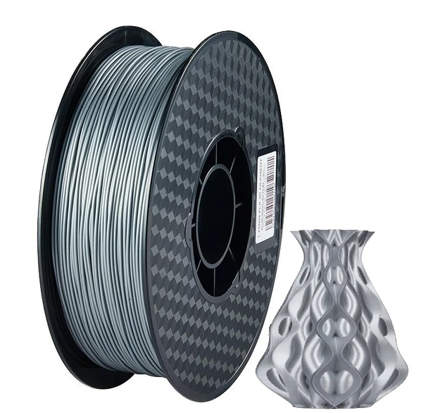 1.75mm 1Kg Silver PLA+ Filament