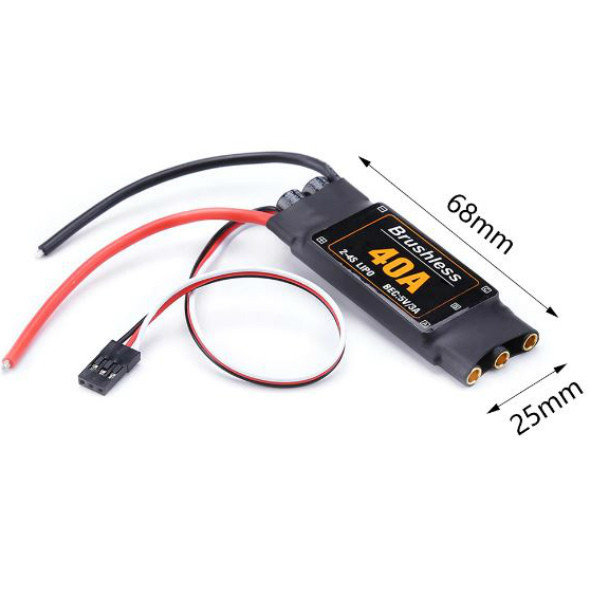 40A 2-6S ESC with 3.5mm Banana connector