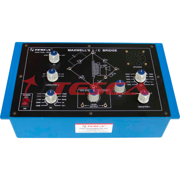 Measurement of Inductance and Capacitance by Maxwell's L/C Bridge with power supply and Oscillator (C.R.) - Order Code 36230