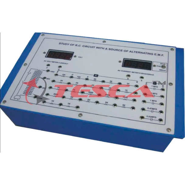 Study of R-C Circuits with a source of Alternating E.M.F. with power supply and 2 multi range meters - Order Code 36229