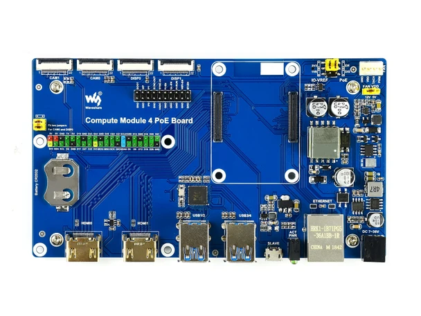 Raspberry Pi Compute Module 4 IO Board With PoE Feature