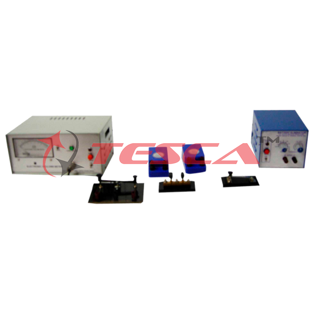 Comparison of capacities of two condensers using coulombmeter (C.R.) - Order Code 55785