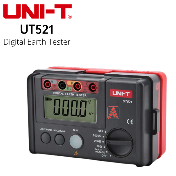 UT521 LCD Digital Earth Ground Resistance Tester AC Voltage Meter 0-2000Ω