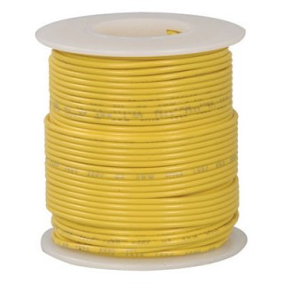 18 Awg Stranded Hook Up Wire- Yellow - 1 Metre