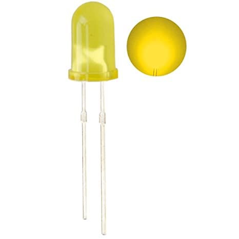 5mm Diffused Bright LED Diode Yellow