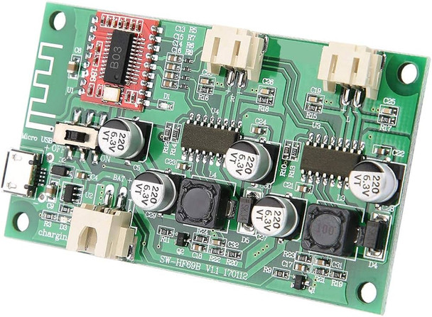 Bluetooth Power Amplifier Board 2×6W DC 5V/3.7V Lithium Battery