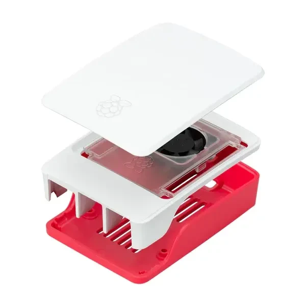Raspberry Pi 5 Case Red White ABS Shell