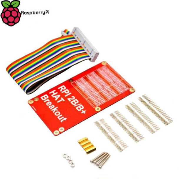 HAT Breakout + GPIO Expansion + 40P Rainbow Cable