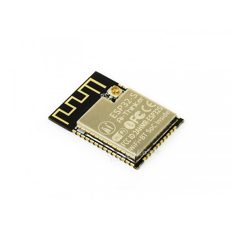 ESP32-S Wifi + Bluetooth SoC Module in SMD-38 package.