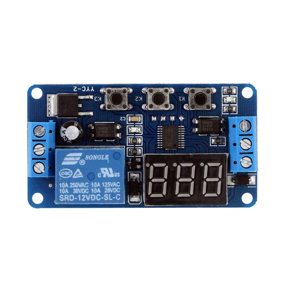 12V 1 Channel Time Delay Relay - Durable industrial design.