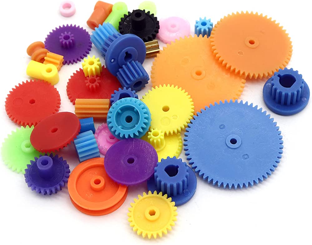 55Pcs/lot Colourful Plastic Motor Gear Kit