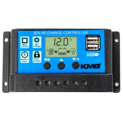 Usb Solar Controller 20A LCD Dual USB Solar Charge Controller - 6-36V input.