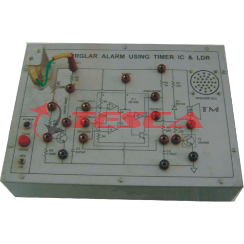 Burglar Alarm using 555 Timer & LDR with Power Supply
