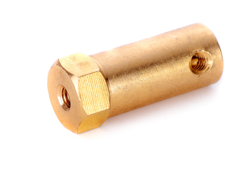 Hexagonal wheel Adapter/Coupler - Brass build.