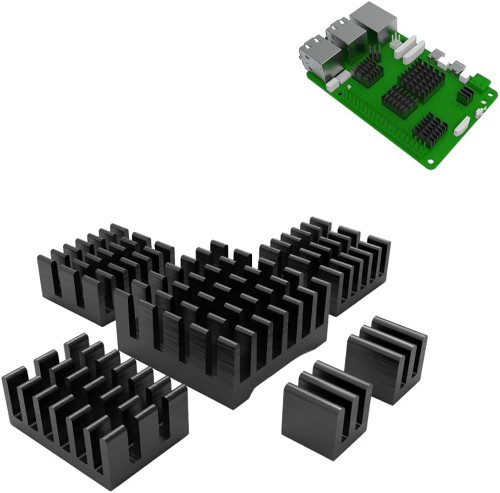 3pcs Raspberry Pi 4 Aluminum Heat Sink - Easy installation.