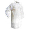 CoverMe™ Polypropylene Labcoat With Collar, Front Snaps, No Pockets, Available in White or Blue (25 labcoats / case)