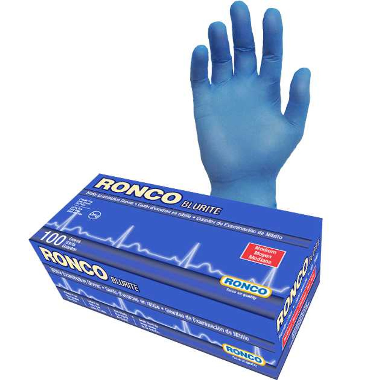 Blurite™, Blue Nitrile Examination Glove - 4 mil (1,000 gloves / case)