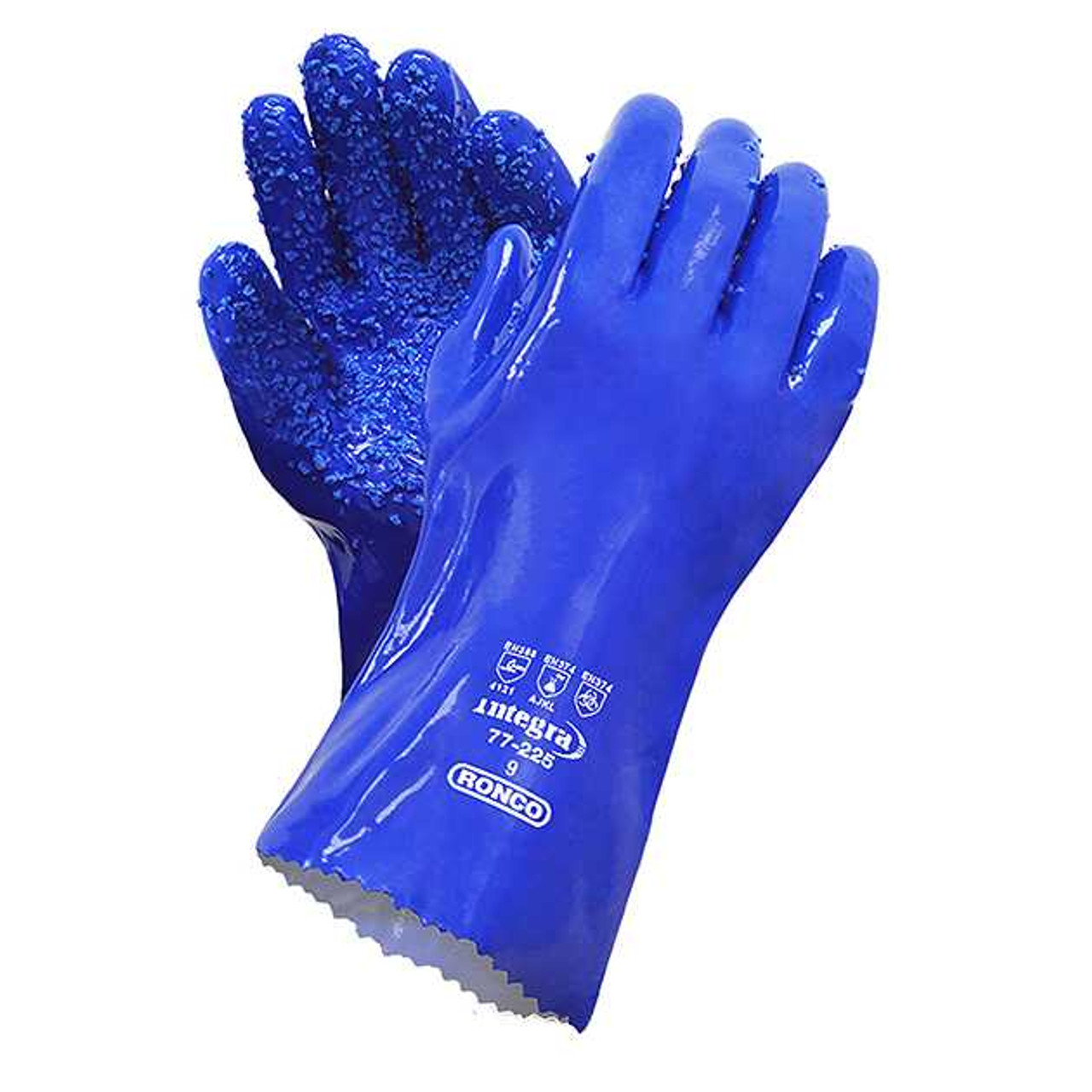 Integra™ Double Dipped, Blue PVC Glove With PVC Chips (72 pairs / case)