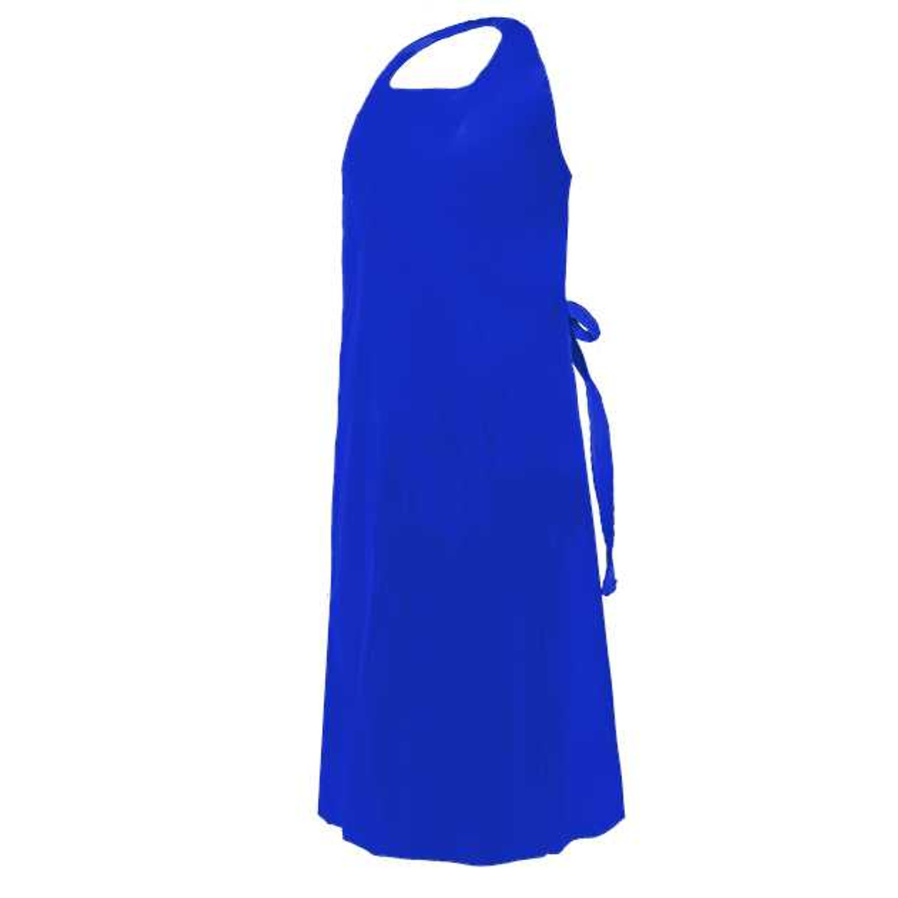 CoverMe™ Polyurethane Die Cut Apron - 5.5 mil, Available in White, Blue, or Yellow (24 aprons / case)