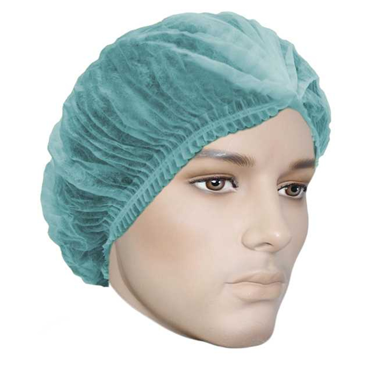 Cova-Cap™ Pleated Bouffant Cap, Available in White, Blue, Yellow, Green, or Pink (1,000 bouffants / case)