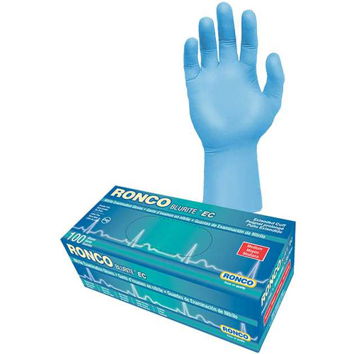 Blurite™ EC, Blue 12" Extended Cuff Nitrile Examination Glove - 4 mil (1,000 gloves / case) Blurite™ EC, Blue 12" Extended Cuff Nitrile Examination Glove - 4 mil (1,000 gloves / case)