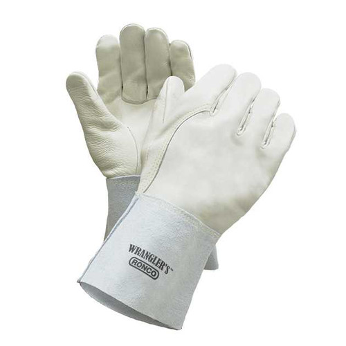 Wrangler's™ Grain Leather TIG (Tungsten Inert Gas) Welders, 4.5" Gauntlet Cuff & Twaron Stitching (48 pairs / case) Wrangler's™ Grain Leather TIG (Tungsten Inert Gas) Welders, 4.5" Gauntlet Cuff & Twaron Stitching (48 pairs / case)