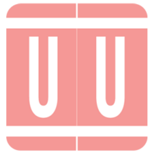 VRE/GBS Alphabetic Labels - 8848 Series (Sheet) U- Pink