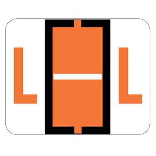 Smead Alphabetic Labels - BCCR Series - "L"- Dk. Orange - 1" H x 1 1/4" W - 500/Roll