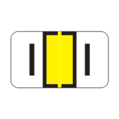 Safeguard Alphabetic Labels, 511 Series (SHEETS For BINDER) Letter "I"- Yellow, 240 Labels Per Pack