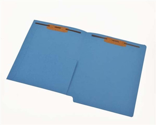 End Tab File Pocket Folders - Available in 10 Colors - Letter Size - 14 pt - 2 Fasteners in Position 1 & 3 - 50/Box