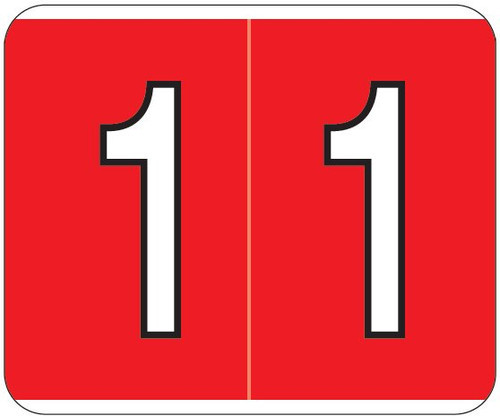 Kardex Numeric Label - PSF-138 Series (Rolls) - 1 - Red