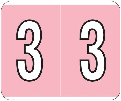 Kardex Numeric Label - PSF-138 Series (Rolls) - 3 - Pink