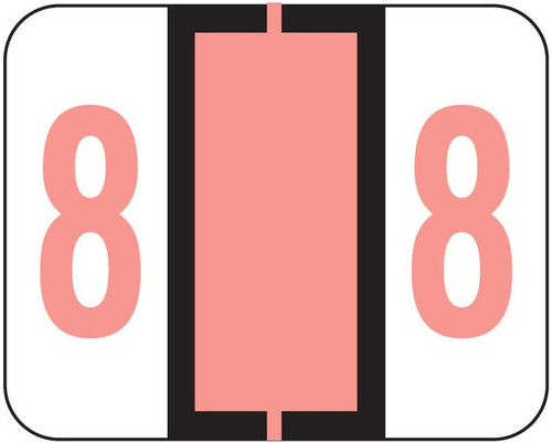 File Doctor Numeric Label - FDNV Series (Rolls) - 8 - Pink