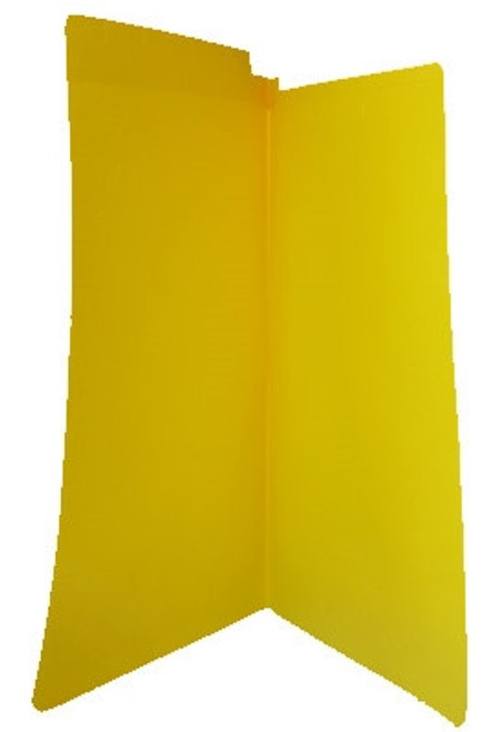 Yellow Legal Size End Tab File Folder W/ Fasteners In Positions 1 & 3,  11 PT. Yellow Stock, Reinforced Full End Tab, 50/BOX