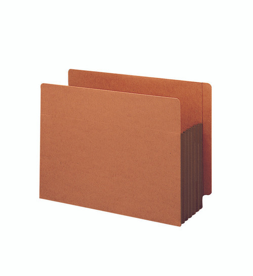 Smead End Tab Pocket, Reinforced Straight-Cut Tab, Extra Wide, Redrope with Dark Brown Gusset (73691)