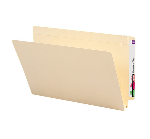 Smead End Tab File Folder, Reinforced Straight-Cut Tab, 1-1/2" Accordion Expansion, Legal Size, Manila, 50 per Box (27275)