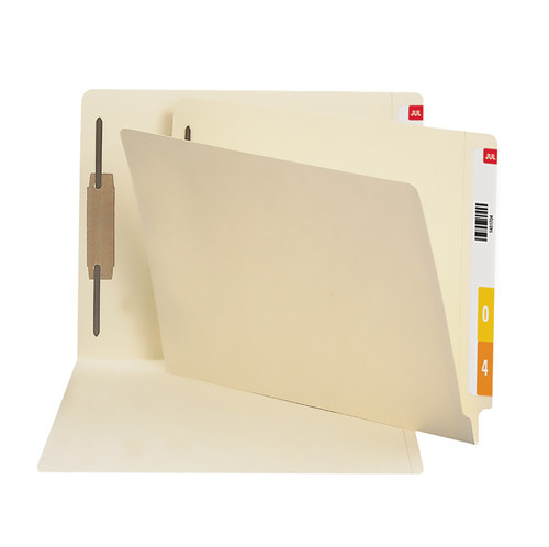 Smead 34113  End Tab Fastener Folder With Antimicrobial Product Protection, Reinforced STRAIGHT-CUT Tab, 1 Fastener, Manila (34113)