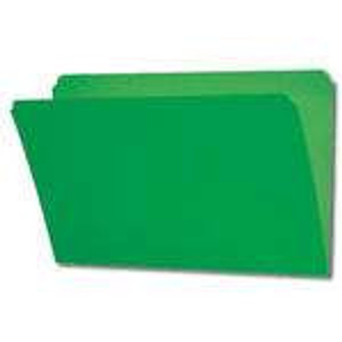 Smead 17110  File Folder, Reinforced STRAIGHT-CUT Tab, Legal Size, Green, 100 Per Box (17110)