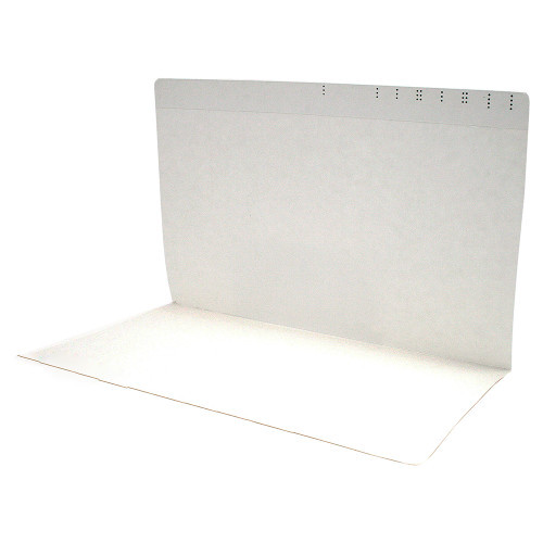 White Top Tab File FOLDER-  Legal Size, 11 Pt White Stock,  Reinforced Tab Straight Cut Tab With Black Printed Score Marks, 100/BOX