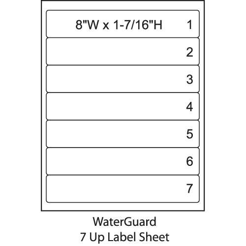 Smead ColorBar 8" WaterGuard Inkjet Printer Labels - 7 Up Sheet - Pack of 1008