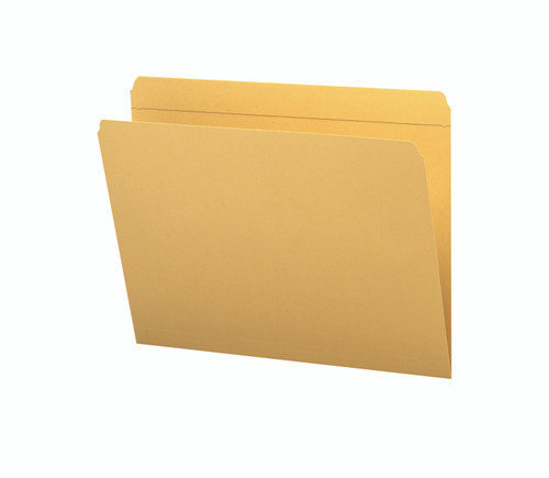 Smead 12210  File Folder, Reinforced STRAIGHT-CUT Tab, Letter Size, Goldenrod, 100 Per Box (12210)