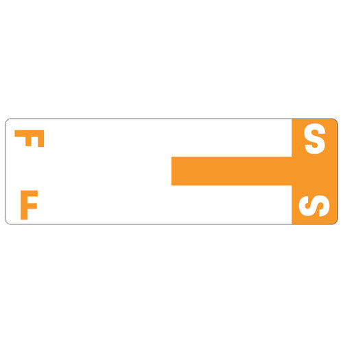 Smead Alphabetic Labels, Ncc Series (SHEET) F&S, Orange, 100 Per Pack (67157), 5 Packs, Total Of 500 Labels