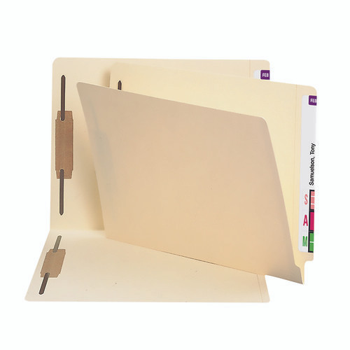 Smead End Tab Fastener File Folder, Shelf-Master Reinforced Straight-Cut Tab, 2 Fasteners, Letter Size, Manila, 50 per Box (24600)