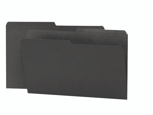 Smead 15364  Reversible File Folder, 1/2-CUT Tab, Legal Size, Black, 100 Per Box (15364)