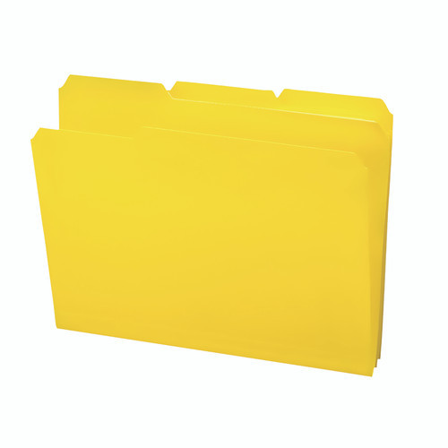 Smead 10504  Poly File Folder, 1/3-CUT- Tab Letter Size, Yellow, 24 Per Box (10504)